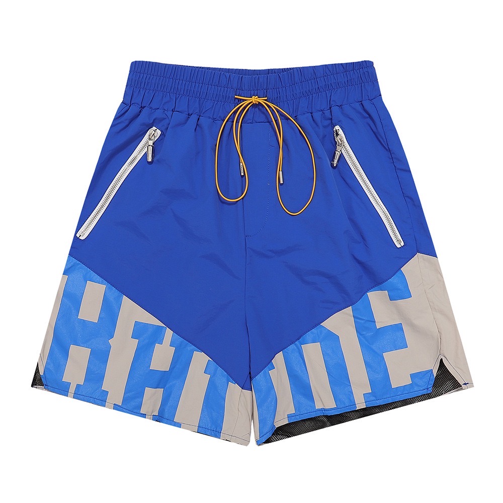 Clashing letter drawstring shorts