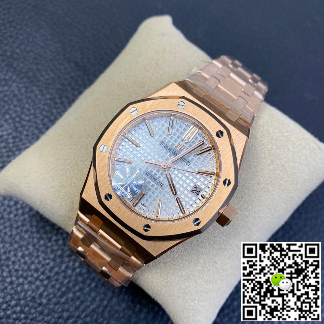 Replica Audemars P1g*et Royal Oak 15450OR.OO.1256OR.01 1:1 Best Edition JF Factory Rose Gold