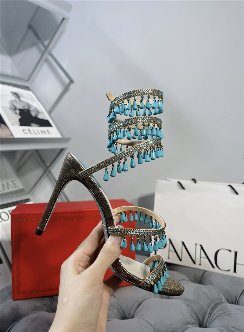 Rene Caovilla Heels Dupe janelle serpentine twine heeled sandals