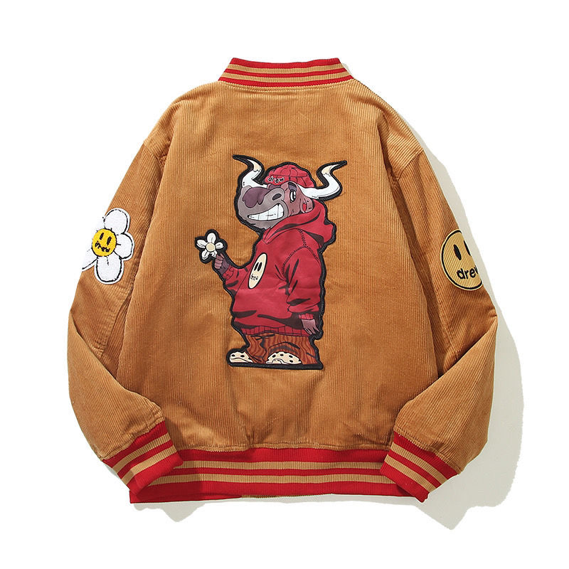Drew House Corduroy Jacket Baseball Cardigan Sweatshirt