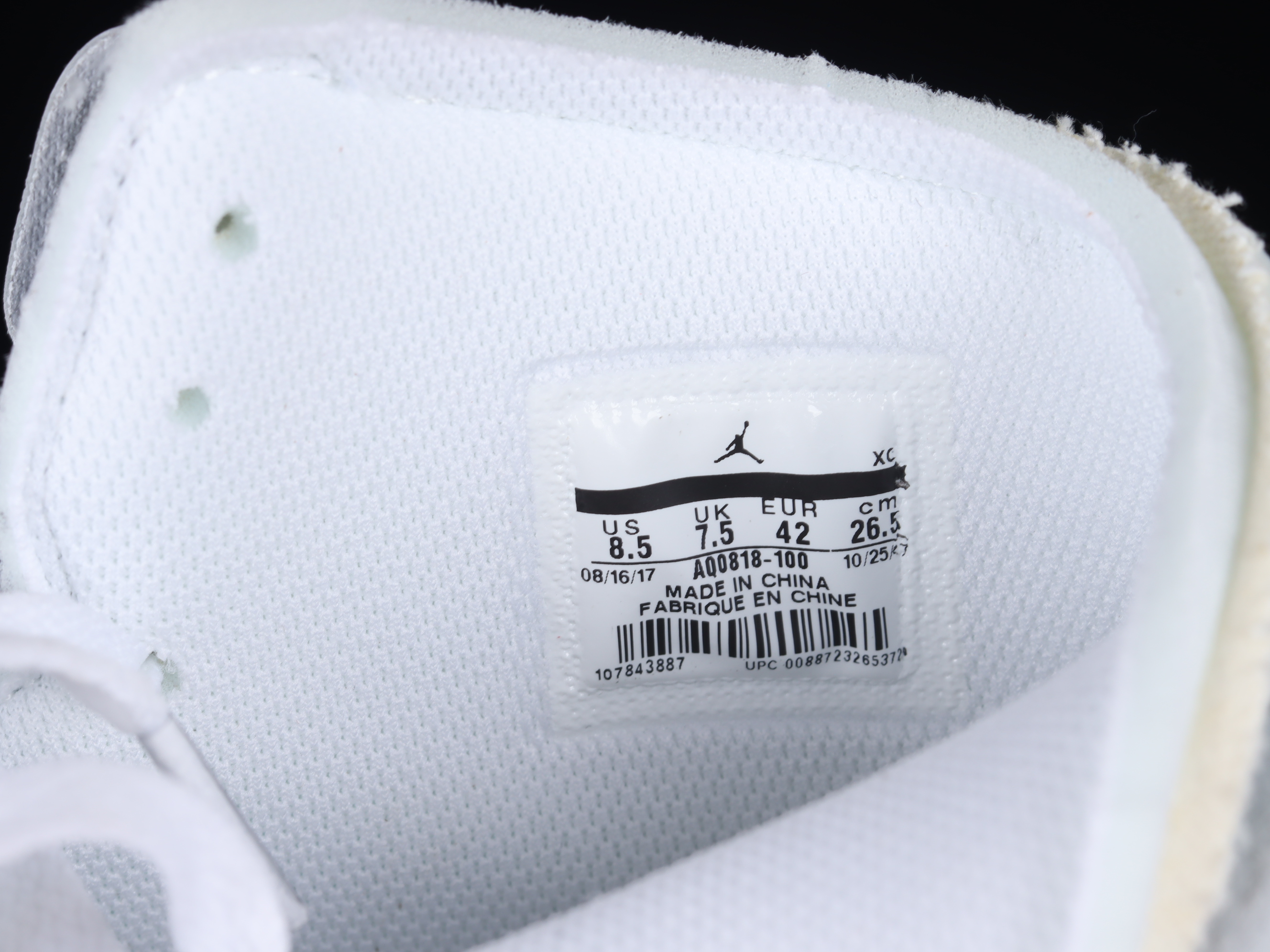 Jordan 1 Retro High Off-White White Extended Size