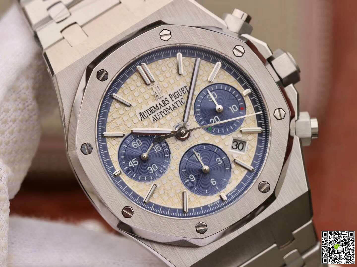 Replica Audemars P1g*et Royal Oak Chronograph 26331ST.OO.1220ST OM Factory 1:1 Best Edition Swiss ETA7750 White Dial