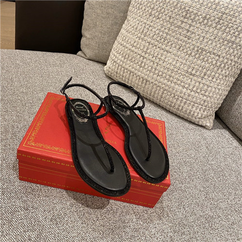 rene caovilla flat sandals