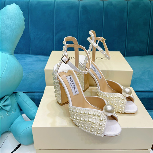 J1m*y Ch00 pearl  block heels