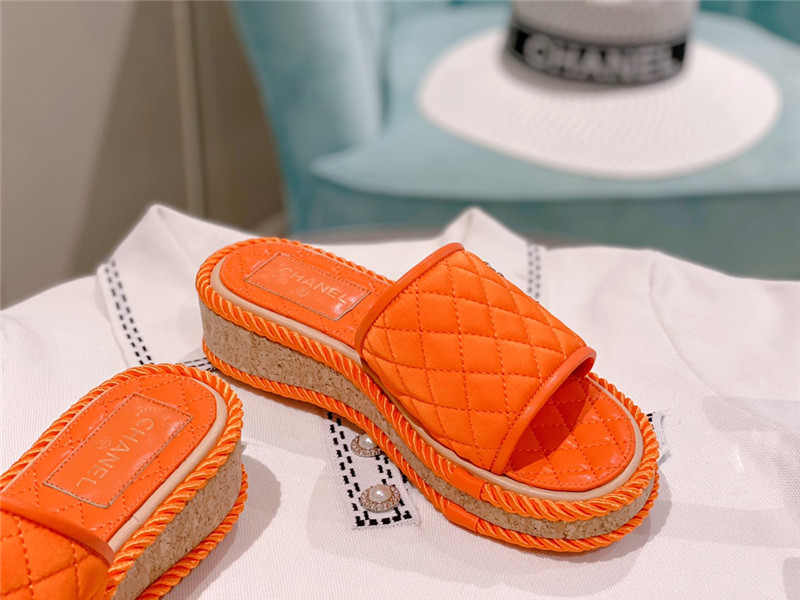 Ch**el flat platform slippers