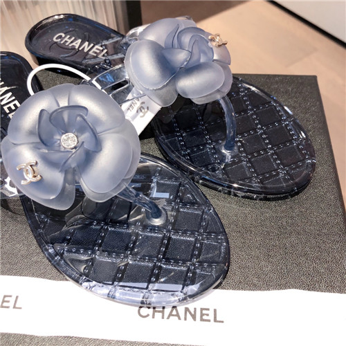 Ch**el Flat Dupes transparent sandals