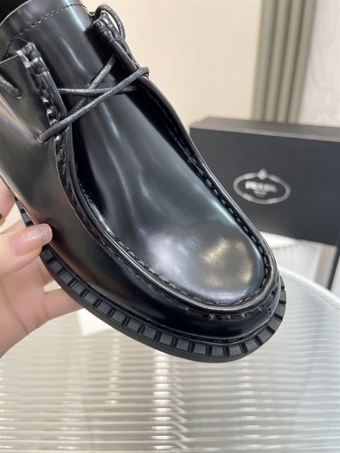 Pra*a MONOLITH BRUSHED LEATHER LACE-UP SHOES   PRS039