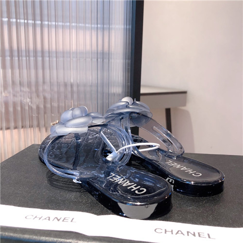 Ch**el Flat Dupes transparent sandals