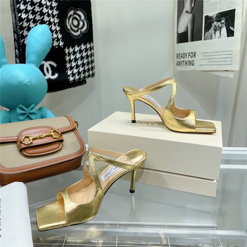 J1m*y Ch00 heeled satin sandals