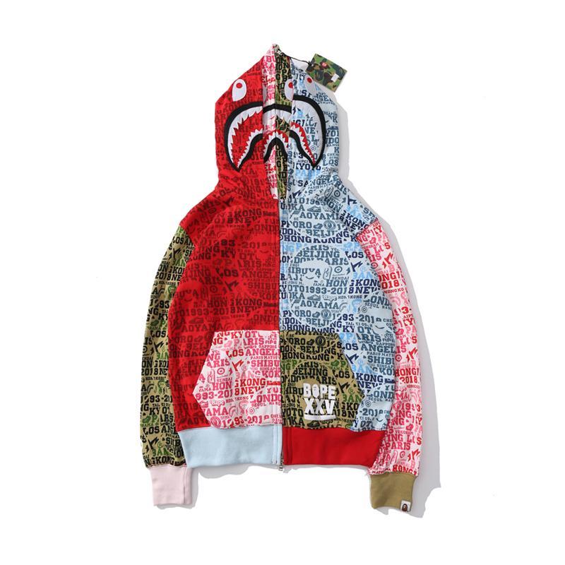 Bape Shark Color Hoodie