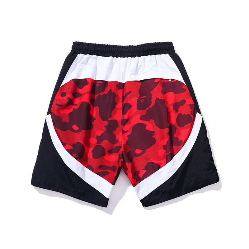 BAPE APE Shorts Camo Blue Red Black Pants HDCP8710