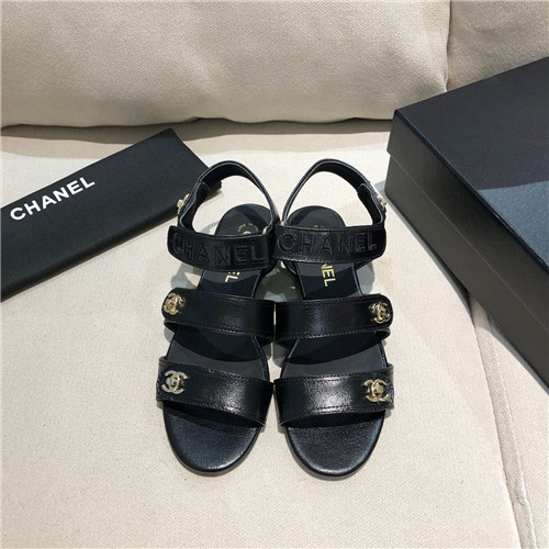 Ch**el flat sandals womens