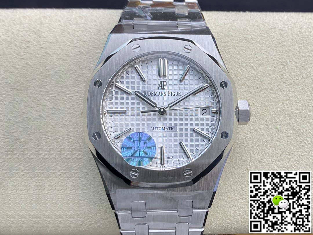 Replica Audemars P1g*et Royal Oak 15450ST.OO.1256ST.01 1:1 Best Edition JF Factory Silver Dial