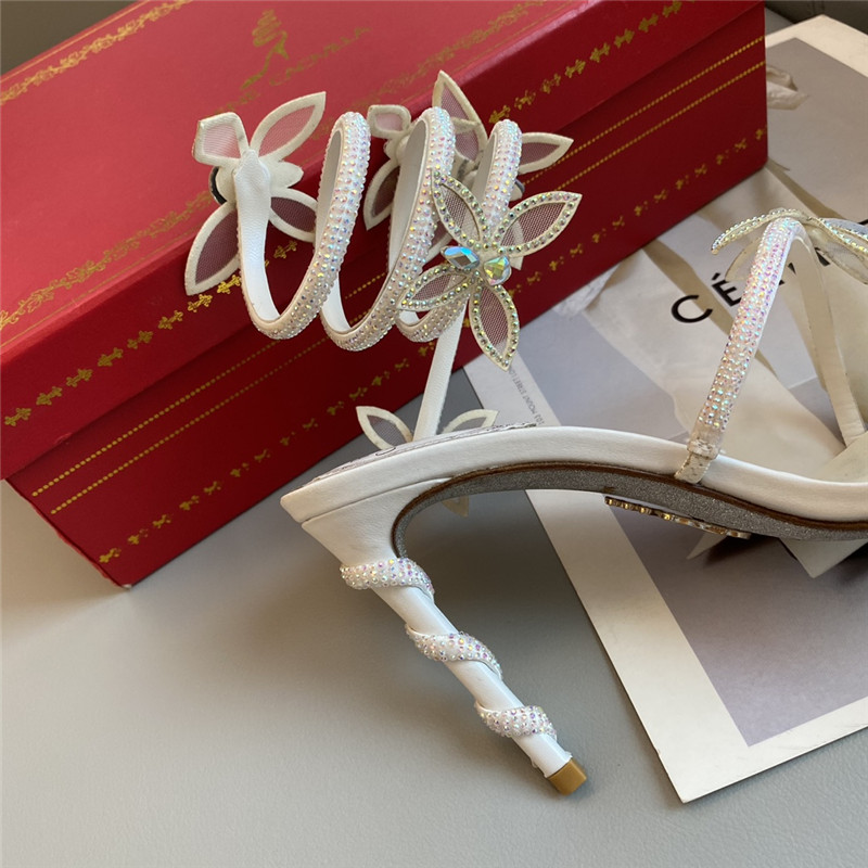 Rene Caovilla Heels Dupe latest butterfly strap high-heeled sandals