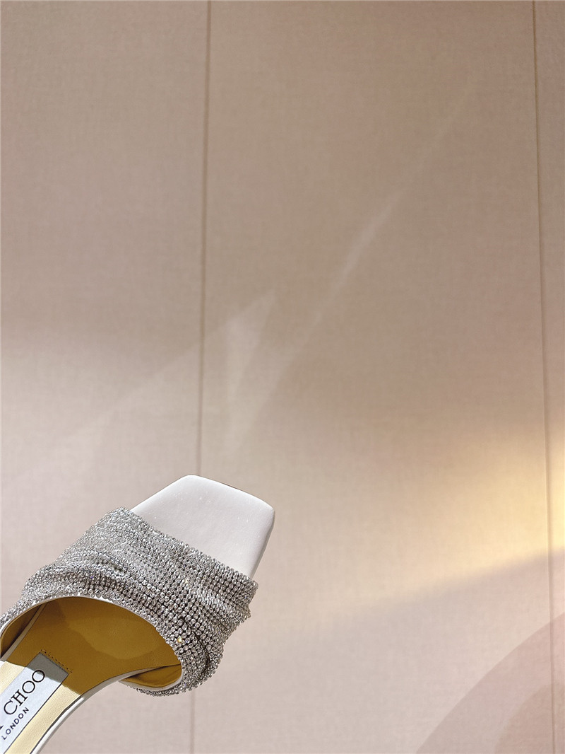 J1m*y Ch00 Pearl Heels Dupe Rhinestone High Heel Slippers