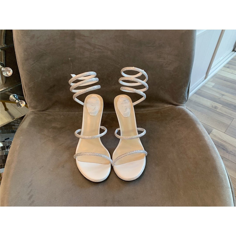 Rene Caovilla Heels Dupe Satin Snake-coil heels Sandals