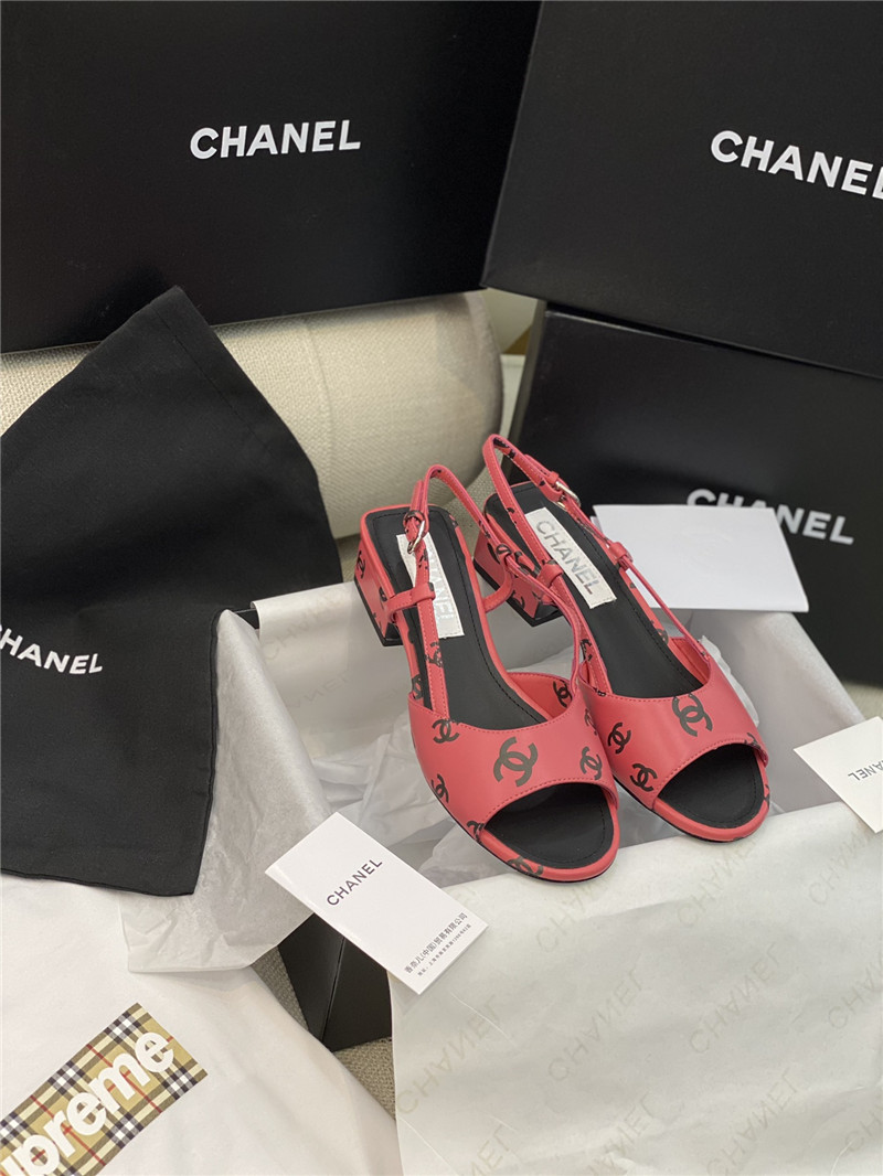 Ch**el flat cutout sandals