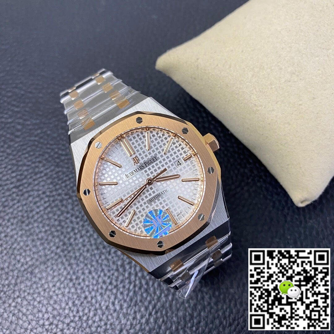 Replica Audemars P1g*et Royal Oak 15400SR.OO.1220SR.01 JF Factory 1:1 Best Edition Swiss ETA3120 Rosegold