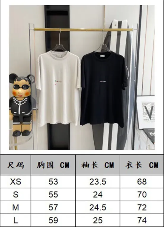 2023ss Sa1nt Lau*nt T Shirt