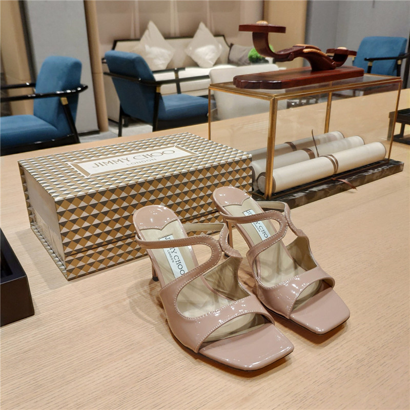 J1m*y Ch00 heeled satin sandals