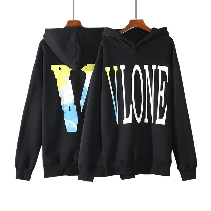 VLONE Staple Tie Dye plus Thickening Black Hoodie