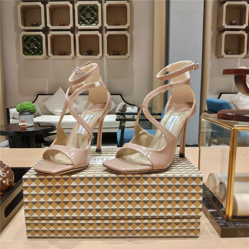 J1m*y Ch00 heeled satin sandals