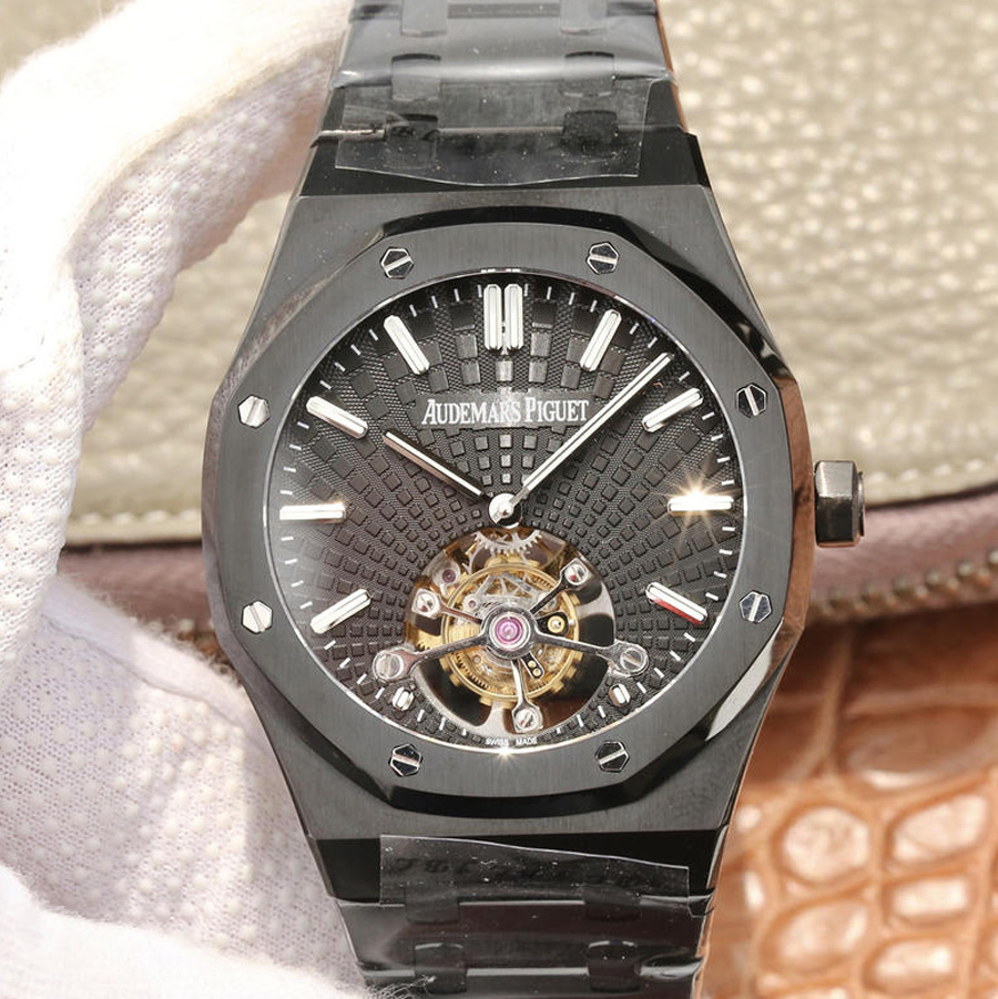 Replica Audemars P1g*et Royal Oak Tourbillon 26522CE.OO.1225CE.01 1:1 Best Edition R8 Factory Black Ceramic