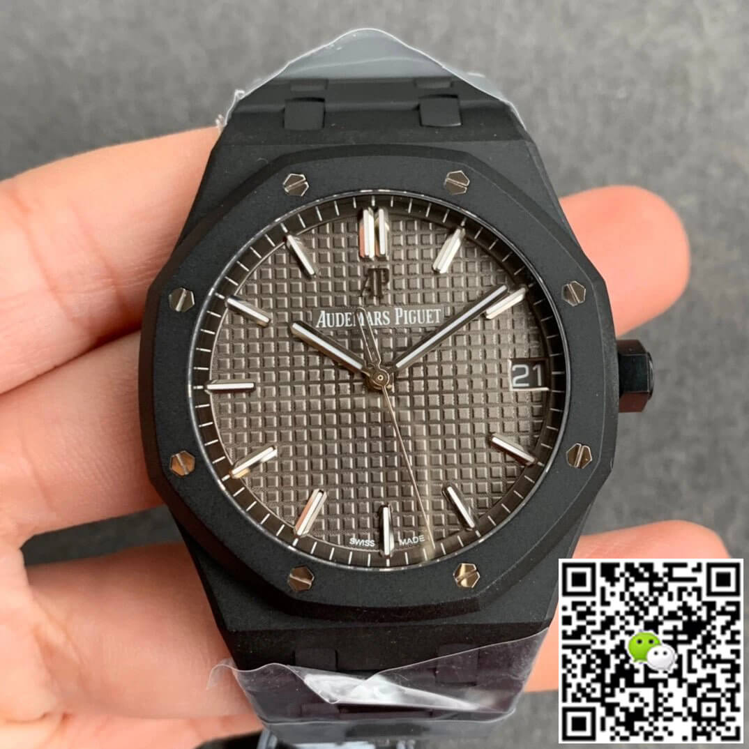 Replica Audemars P1g*et Royal Oak 15500 DLC Version 1:1 Best Edition ZF Factory Grey Dial