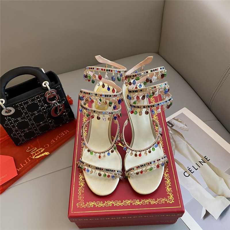 Rene Caovilla Dupe Classic snake wrap sandals