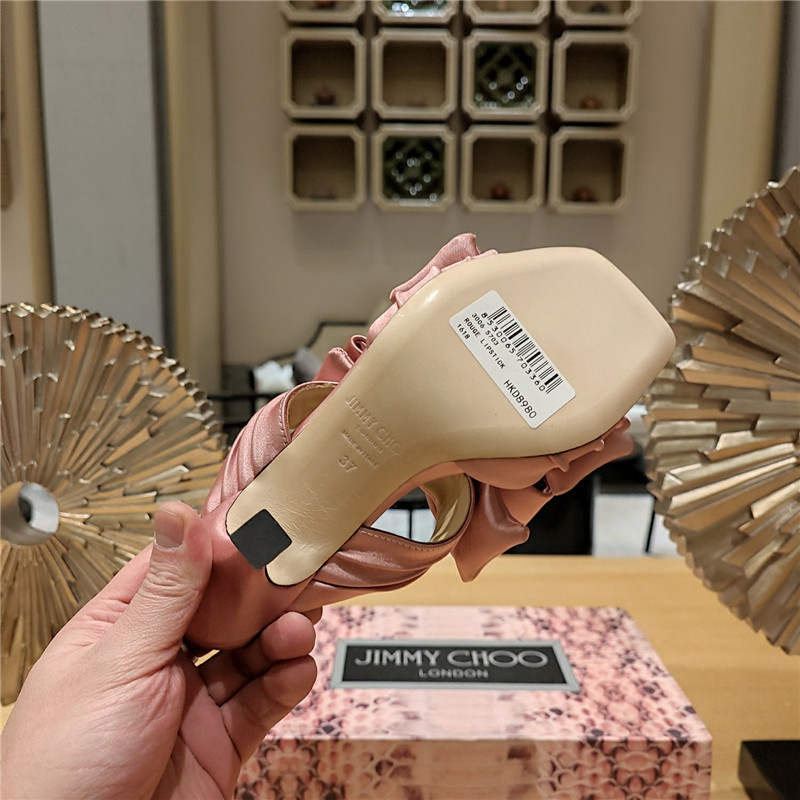 J1m*y Ch00 bow heels dupe bow crinkle sandals