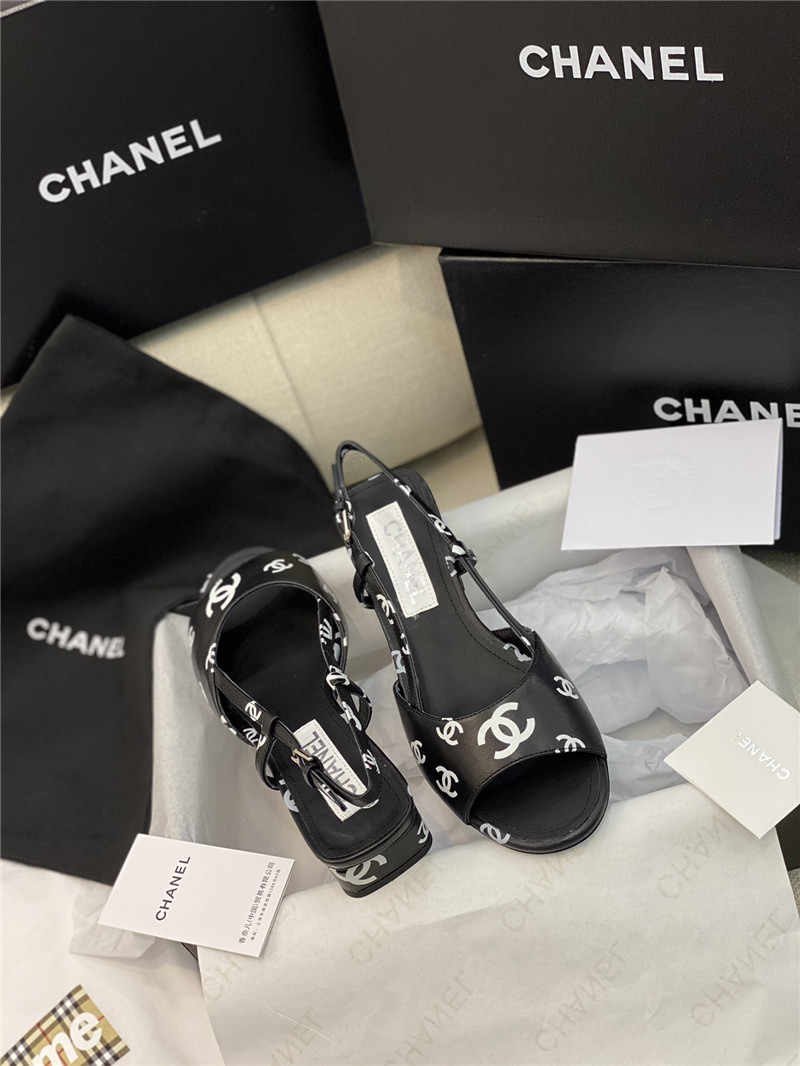 Ch**el flat cutout sandals