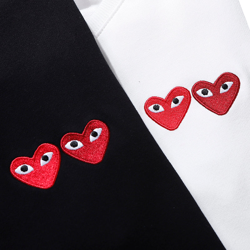Comme Des Garcons Play Double Heart Hoodie 3097