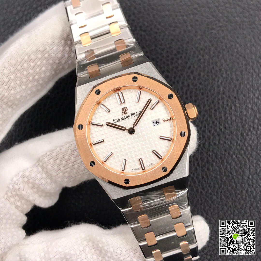 Replica Audemars P1g*et Royal Oak 67650 33MM 1:1 Best Edition JF Factory White Dial