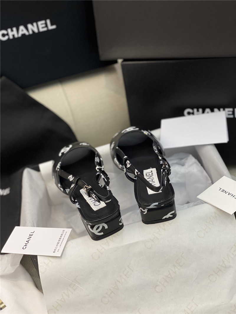 Ch**el flat cutout sandals