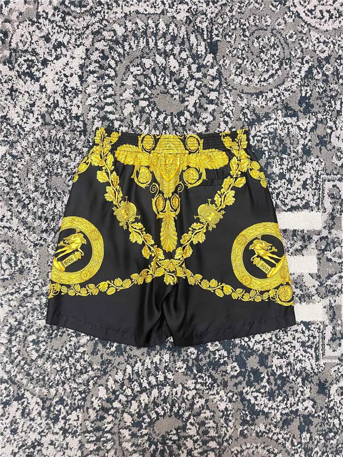 2023ss Versace Pure Silk Shorts