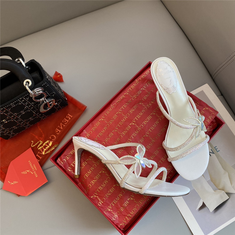 Rene Caovilla latest butterfly tie sandals