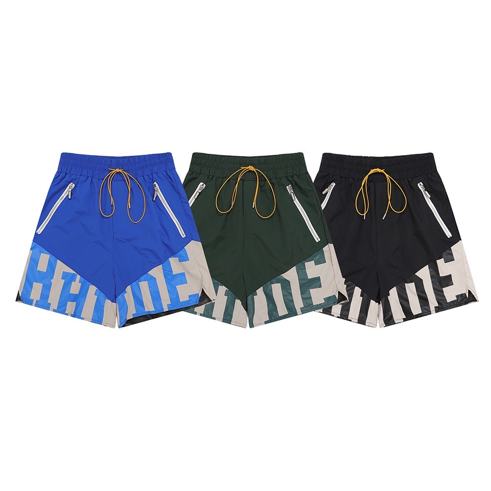 Clashing letter drawstring shorts