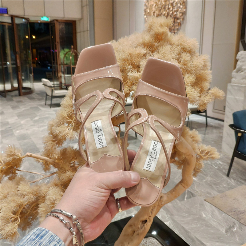 J1m*y Ch00 heeled satin sandals