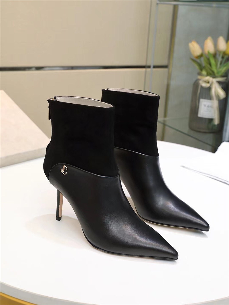 J1m*y Ch00 Pearl Heels Dupe pointed high heel ankle boots