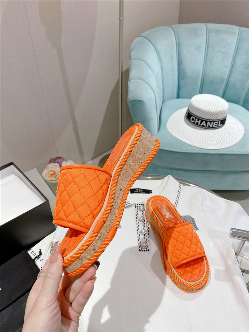 Ch**el flat platform slippers