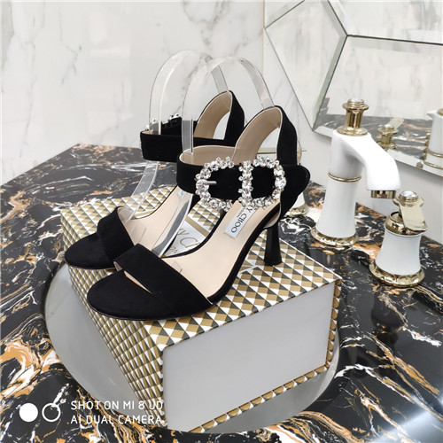 J1m*y Ch00 crystal high heel sandals