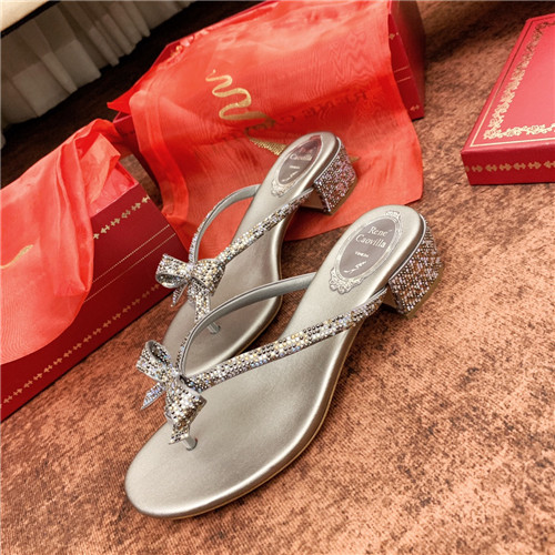 rene caovilla flat sandals