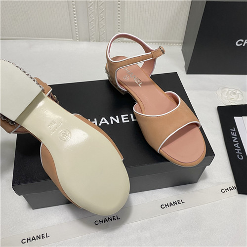 Ch**el flat sandals womens