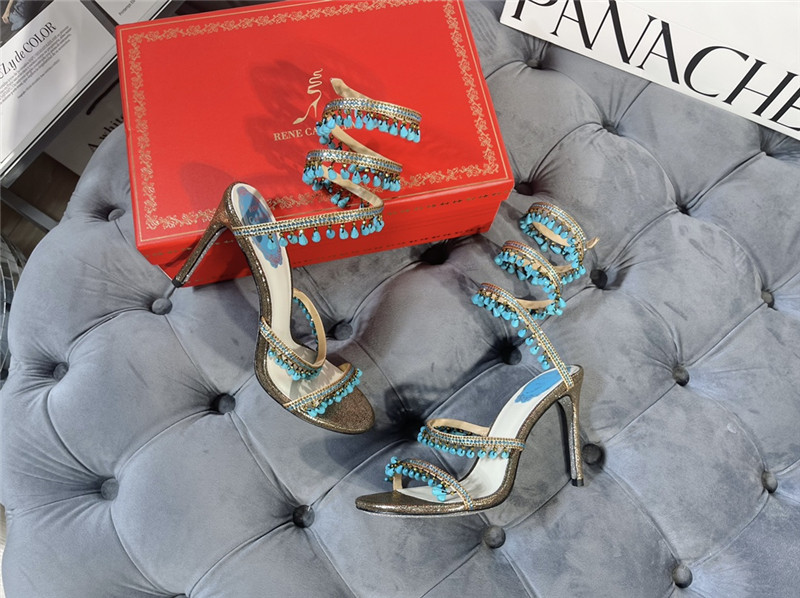 Rene Caovilla Heels Dupe janelle serpentine twine heeled sandals