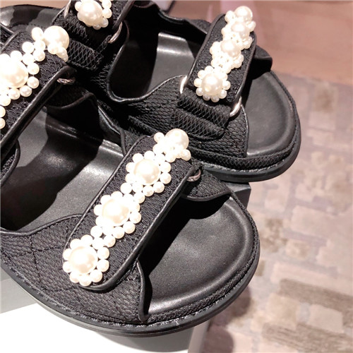 Ch**el flat sandals womens