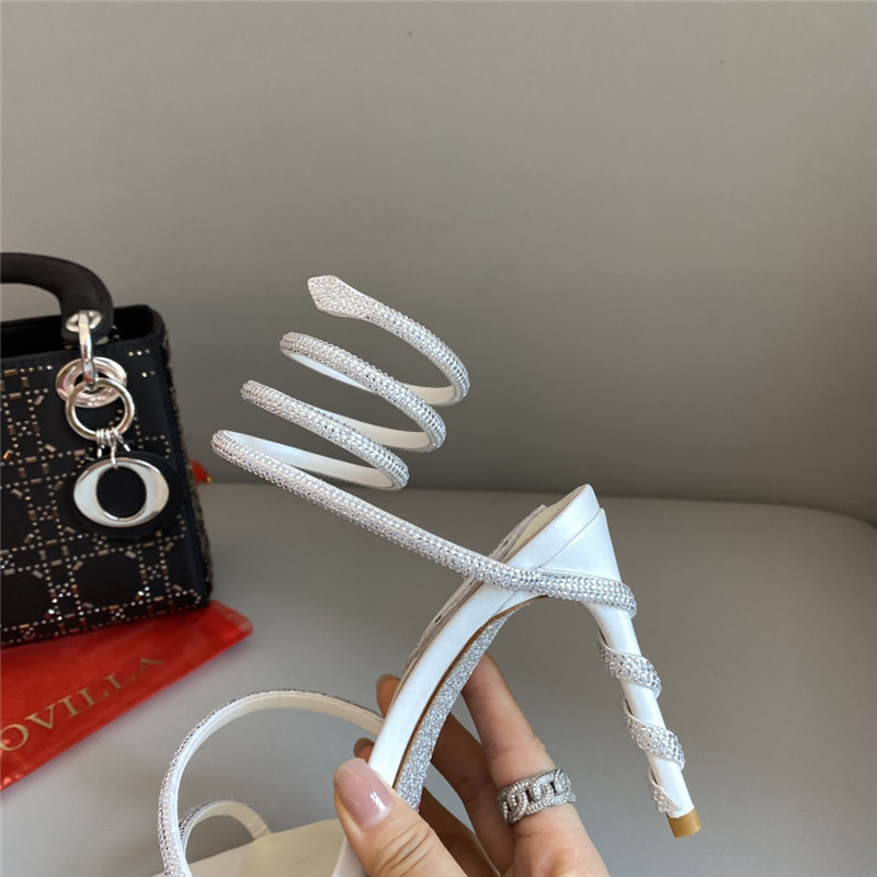 Rene Caovilla Dupe Snake Band Sandals