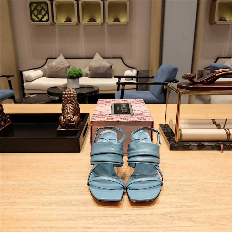 J1m*y Ch00 High Heel Square Toe Sandals