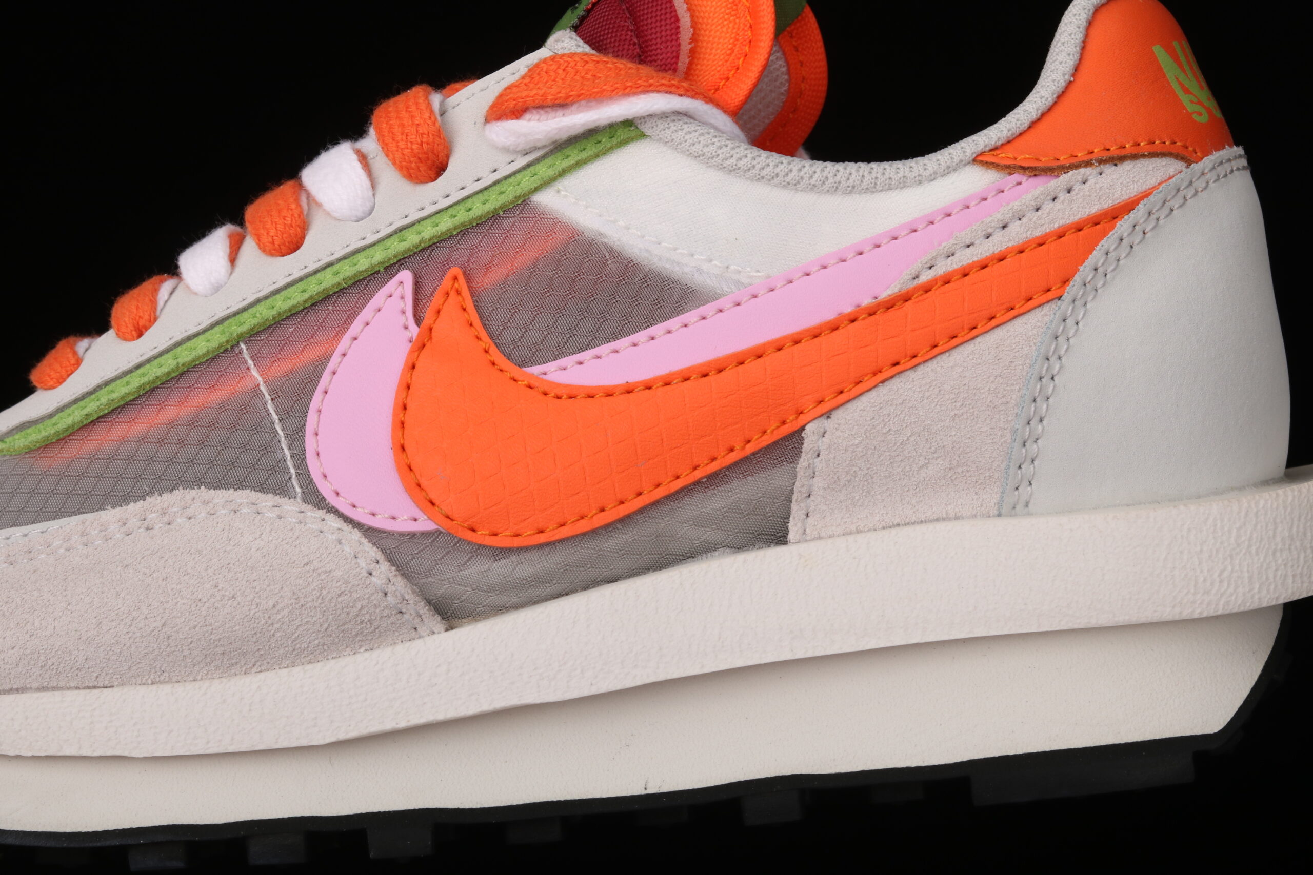 Nike LD Waffle Sacai CLOT Net Orange Blaze