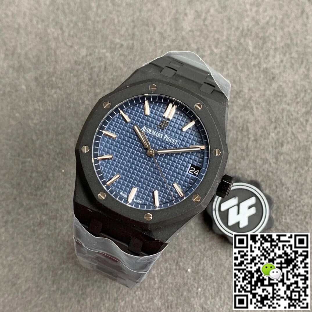 Replica Audemars P1g*et Royal Oak 15500 DLC Version 1:1 Best Edition ZF Factory Blue Dial