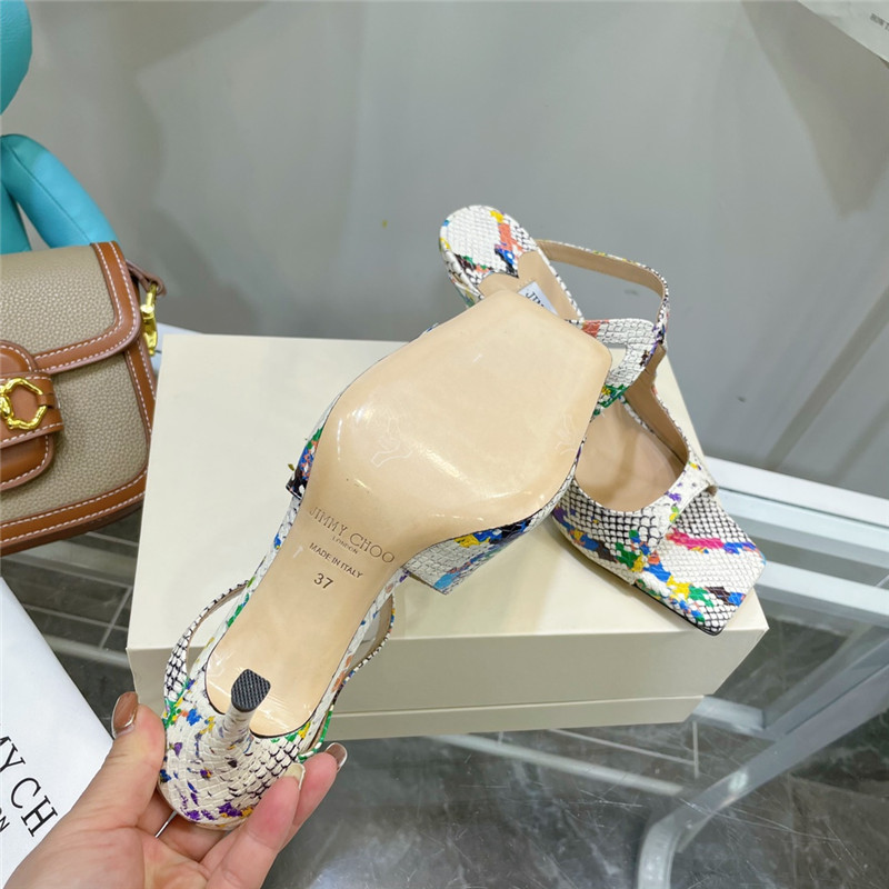 J1m*y Ch00 heeled satin sandals